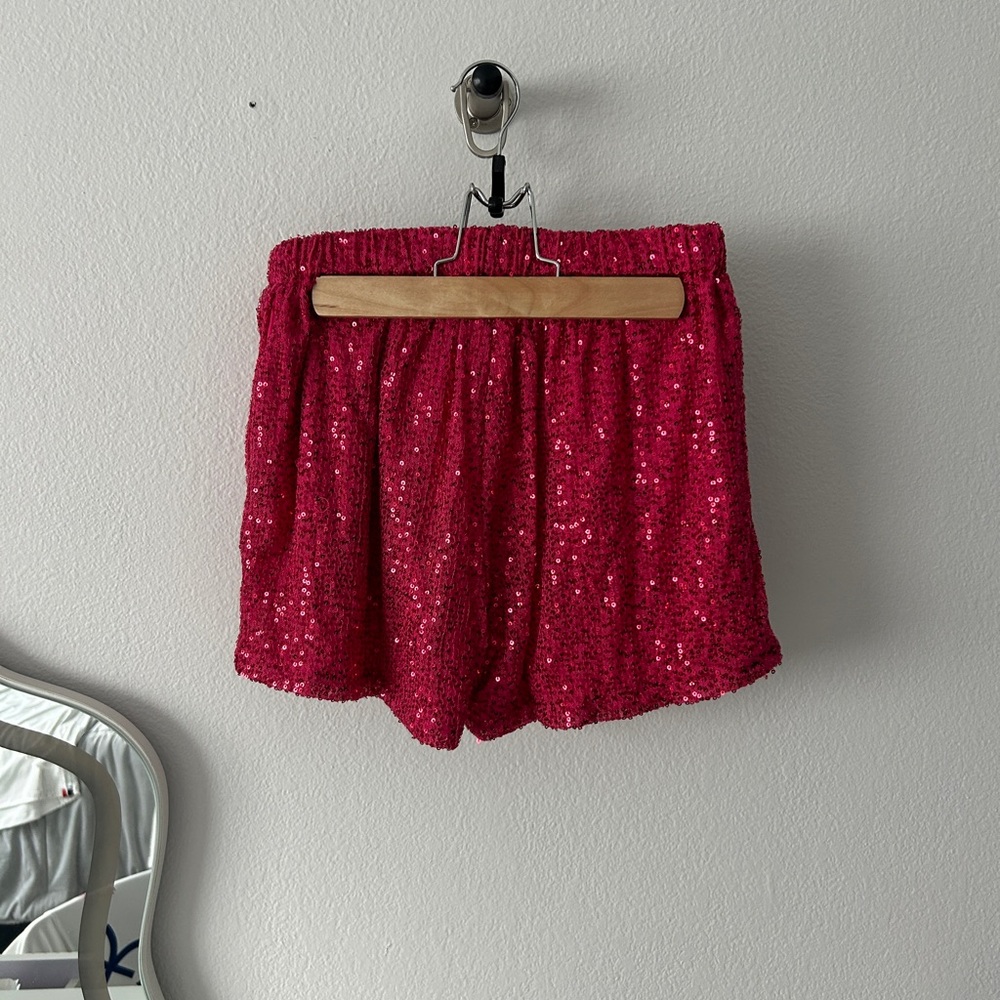 Sparkling Pink Sequin Shorts